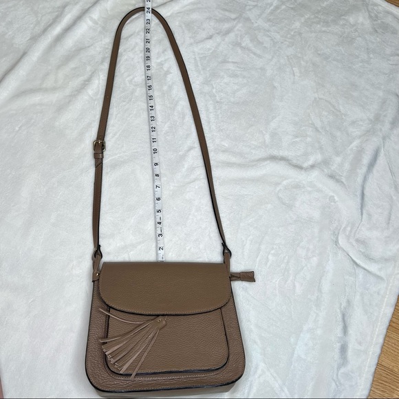 BORSE IN PELLE • Genuine Leather • Made In Italy • Crossbody Purse • Brown/Tan - Picture 14 of 16